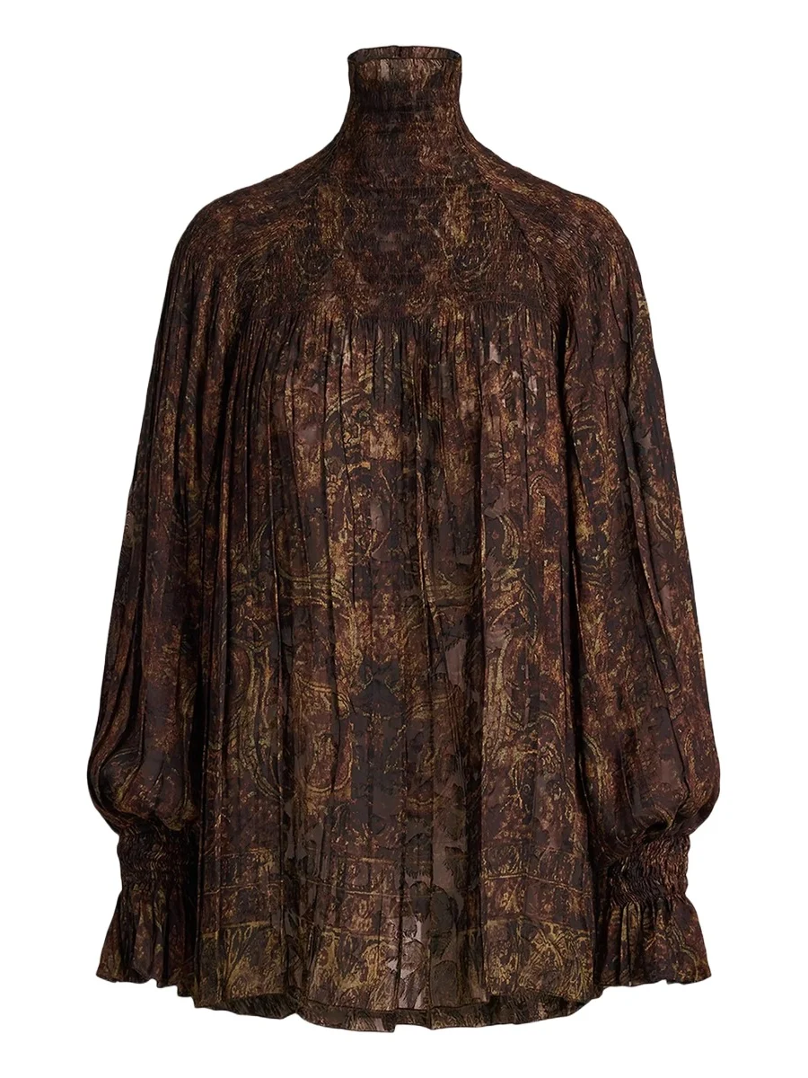 Ralph Lauren Collection Women's Maddison Paisley Fil Coupé Top