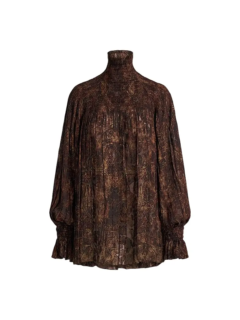 Ralph Lauren Collection Women's Maddison Tapestry Silk Blouse