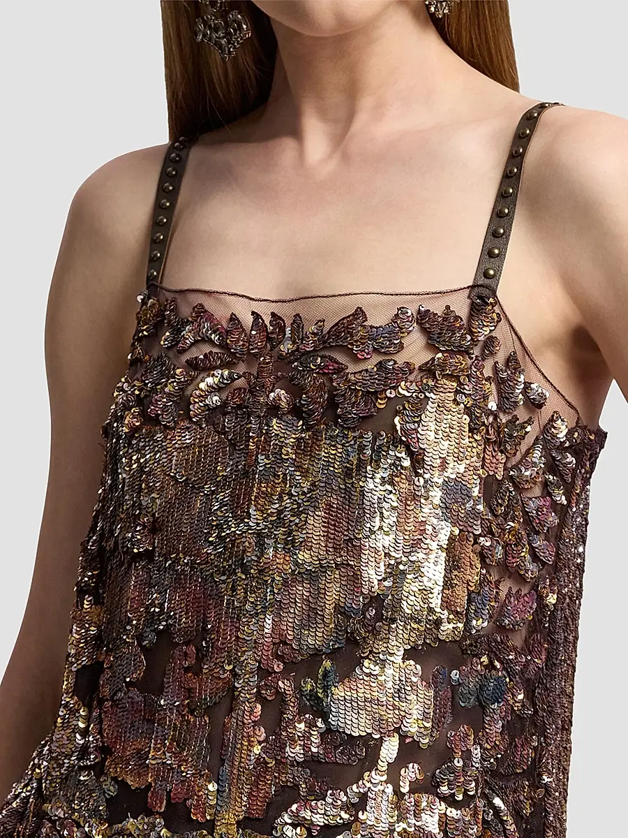 Ralph Lauren Collection Women's Sonara Sequined Tapestry Fringe Top | Thumbnail 5 Ralph Lauren Collection Women's Sonara Sequined Tapestry Fringe Top | Thumbnail 5