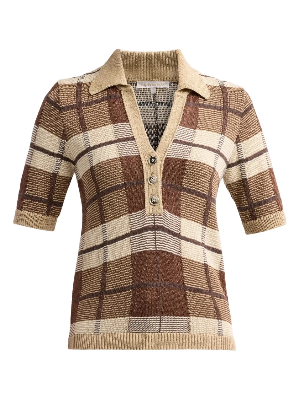 Ramy Brook Women's Melanie Plaid Polo Sweater