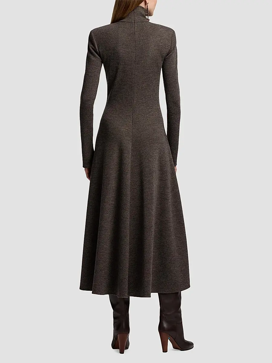 Ralph Lauren Collection Women's Emmerson Wool Turtleneck Midi Dress | Thumbnail 3 Ralph Lauren Collection Women's Emmerson Wool Turtleneck Midi Dress | Thumbnail 3