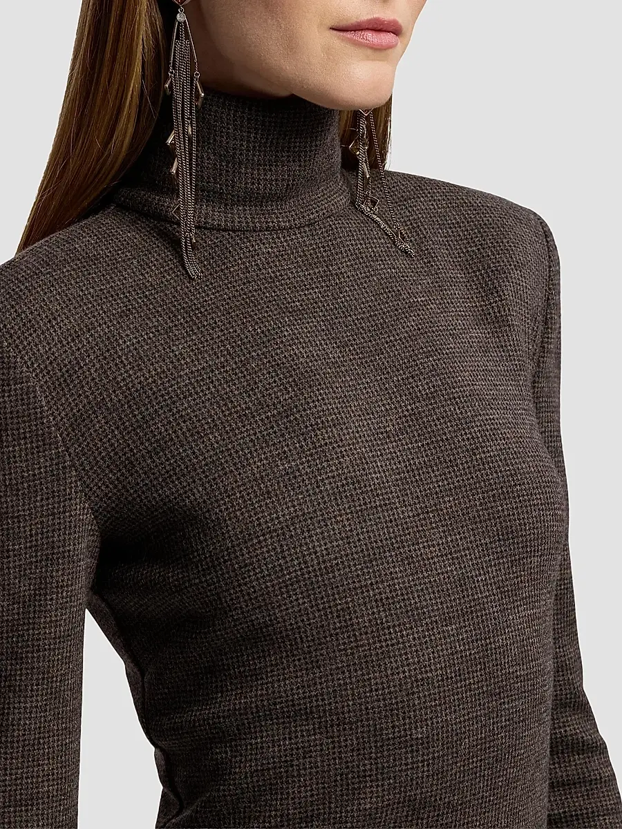 Ralph Lauren Collection Women's Emmerson Wool Turtleneck Midi Dress | Thumbnail 5 Ralph Lauren Collection Women's Emmerson Wool Turtleneck Midi Dress | Thumbnail 5