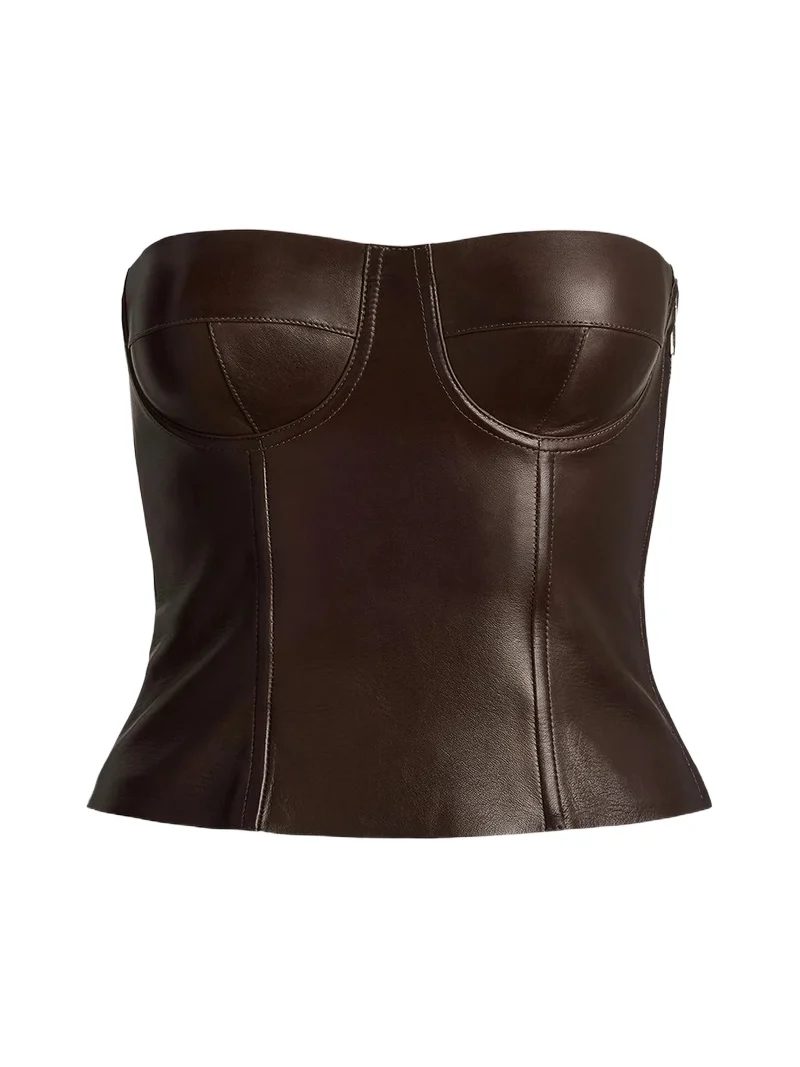 Women's Carolin Leather Bustier Top Women's Carolin Leather Bustier Top