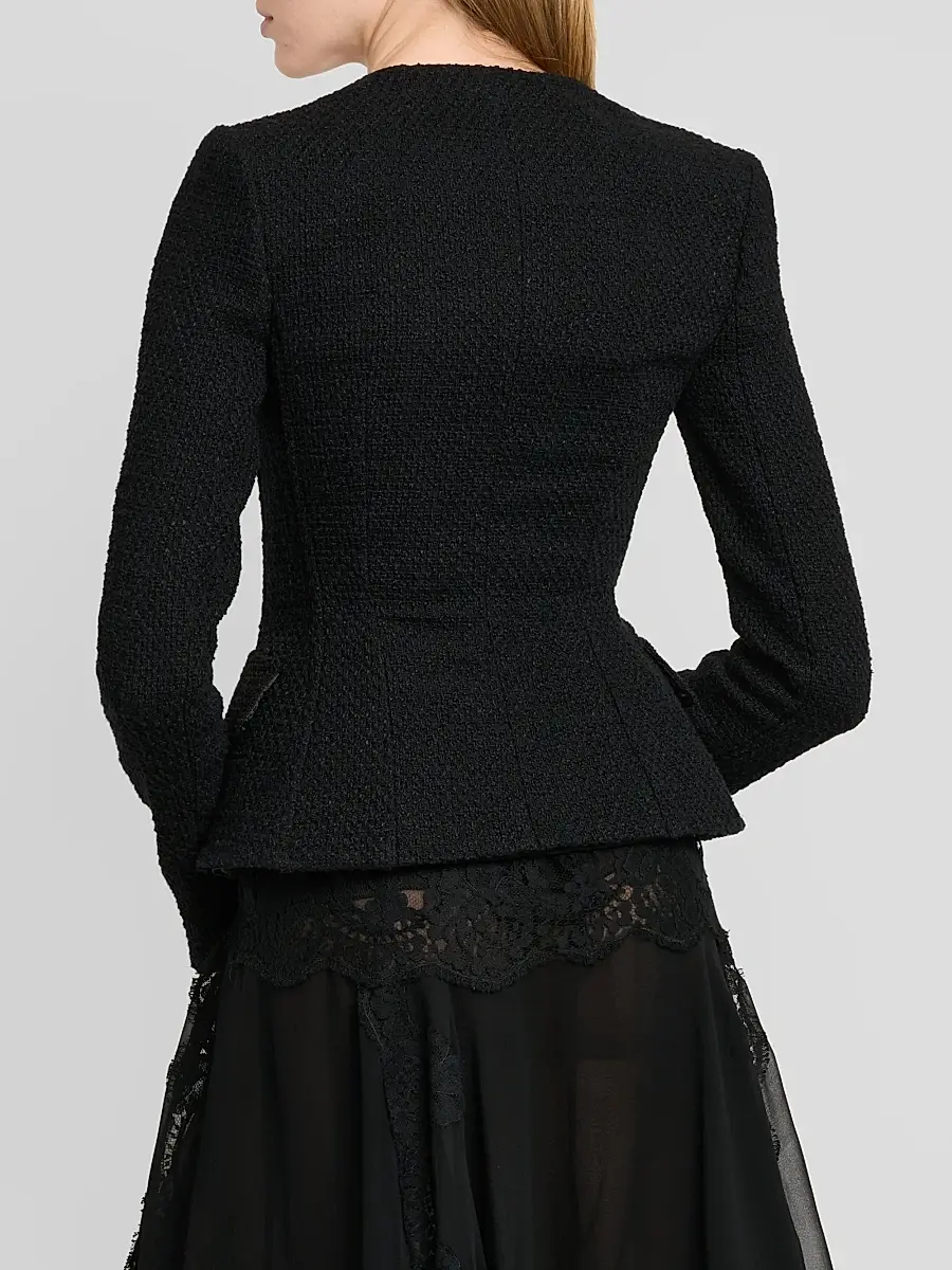 Dolce & Gabbana Women's Tweed Structured Jacket | Thumbnail 3 Dolce & Gabbana Women's Tweed Structured Jacket | Thumbnail 3