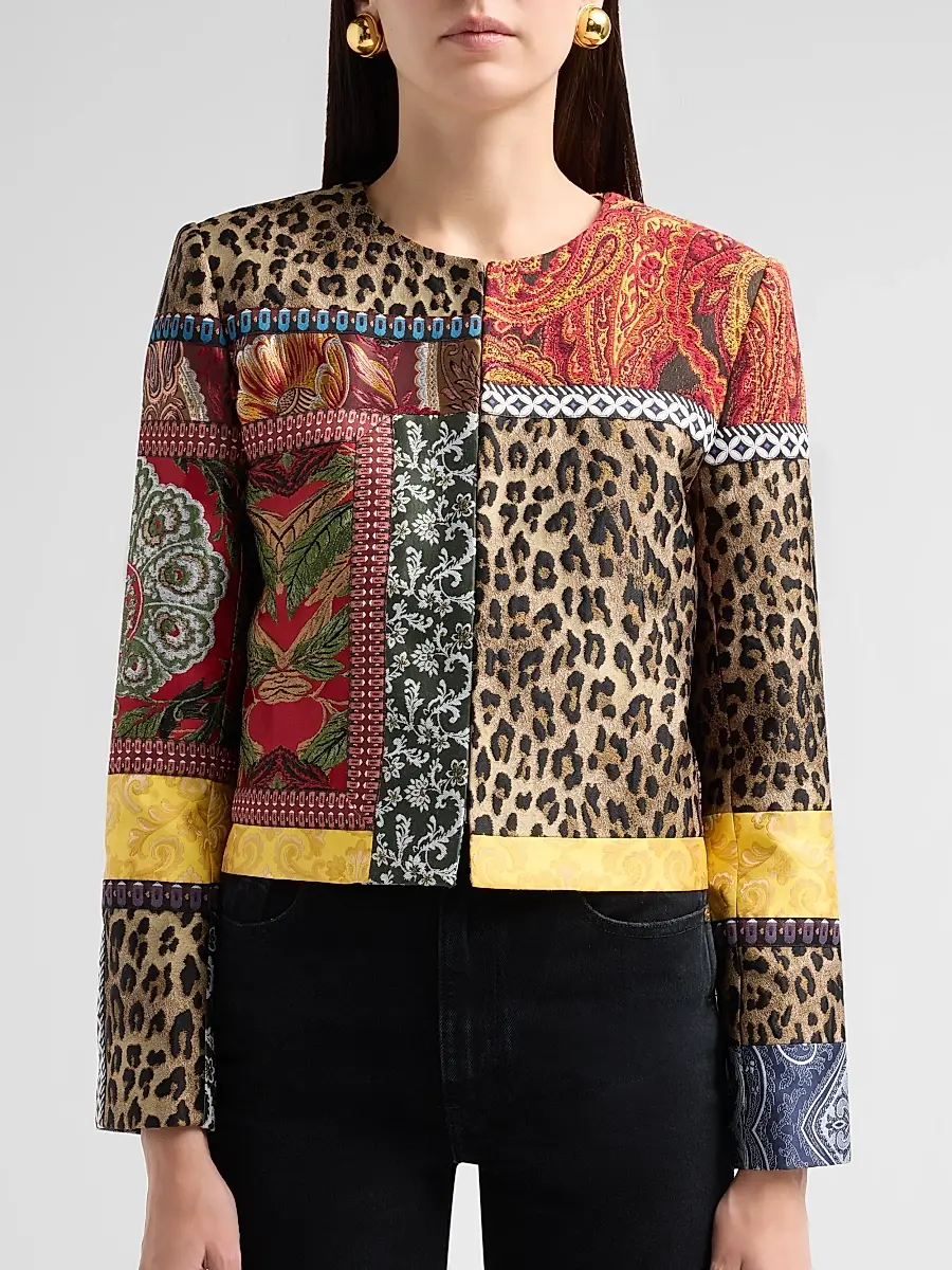 Alice + Olivia Women's Kidman Patchwork Jacket | Thumbnail 5 Alice + Olivia Women's Kidman Patchwork Jacket | Thumbnail 5