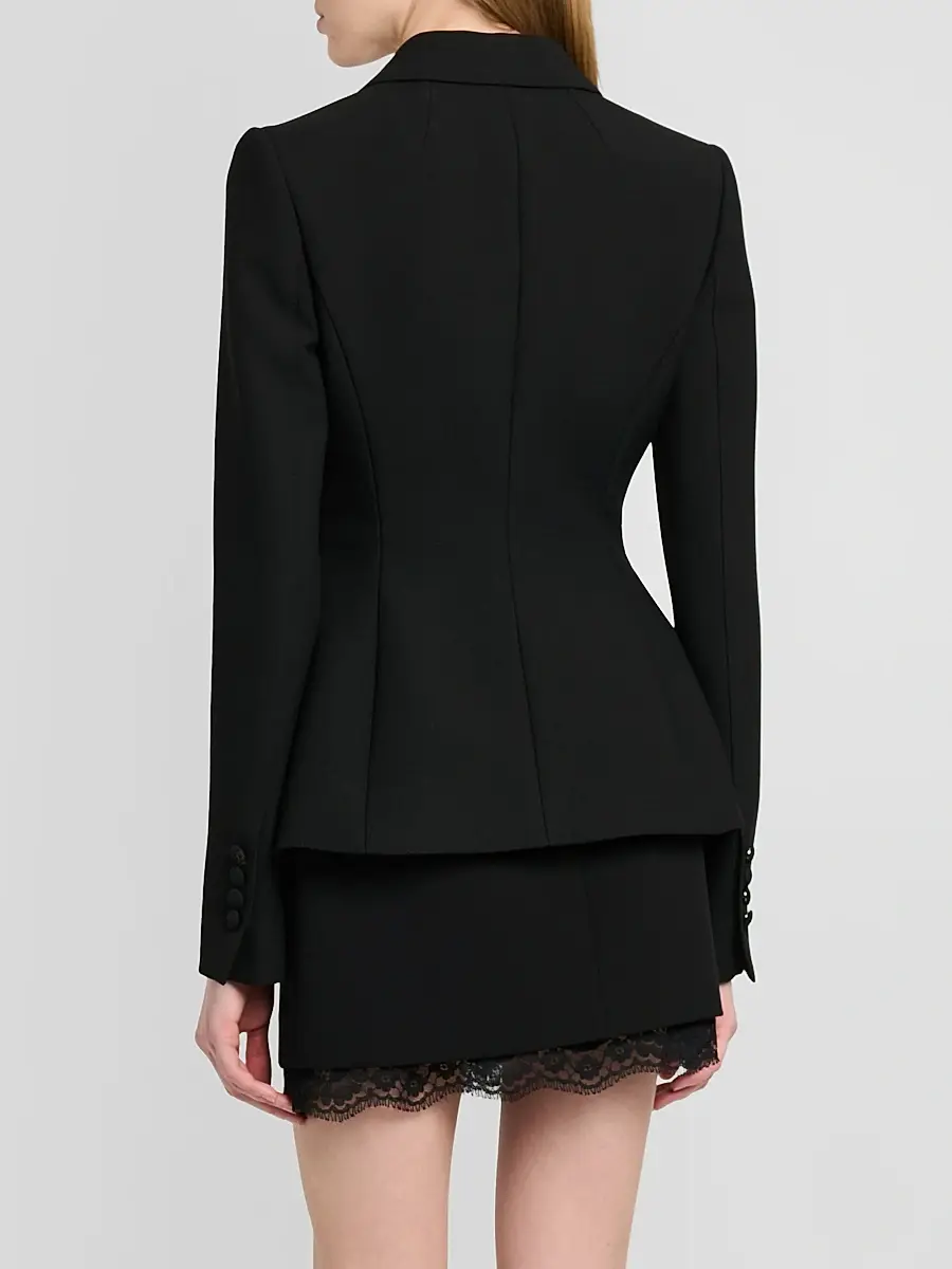 Dolce & Gabbana Women's Double Crepe Wool Blazer | Thumbnail 3 Dolce & Gabbana Women's Double Crepe Wool Blazer | Thumbnail 3