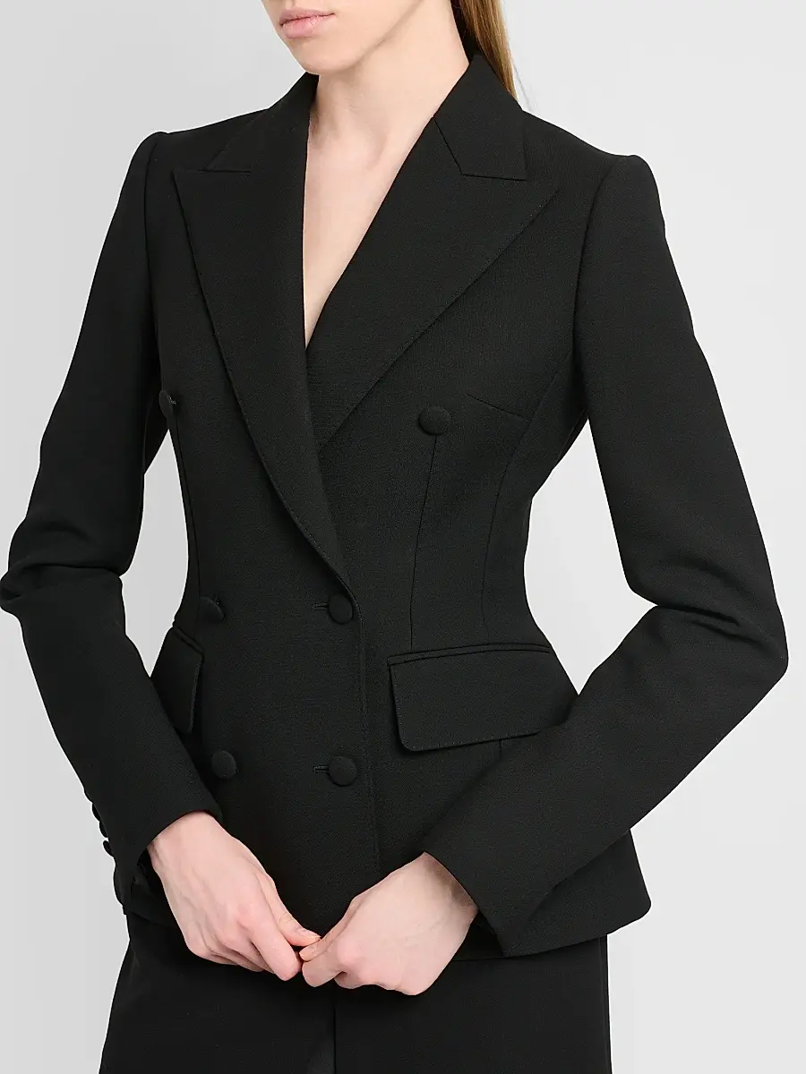 Dolce & Gabbana Women's Double Crepe Wool Blazer | Thumbnail 5 Dolce & Gabbana Women's Double Crepe Wool Blazer | Thumbnail 5