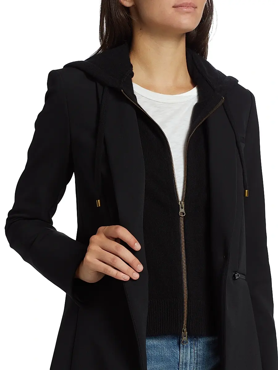 Veronica Beard Women's Hooded Cashmere Dickie | Thumbnail 6 Veronica Beard Women's Hooded Cashmere Dickie | Thumbnail 6