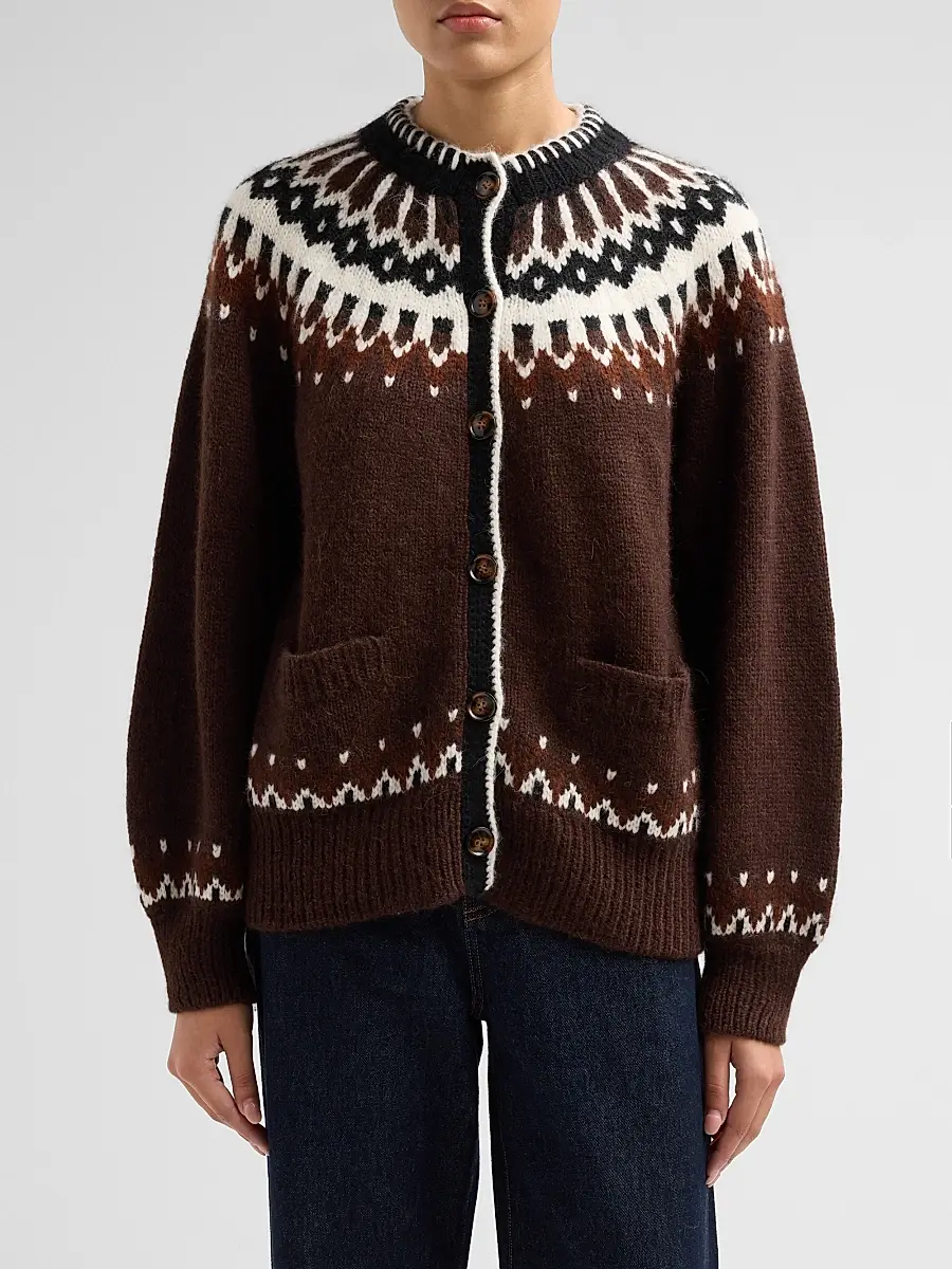 DÔEN Women's Hue Fair Isle-Inspired Cardigan | Thumbnail 5 DÔEN Women's Hue Fair Isle-Inspired Cardigan | Thumbnail 5