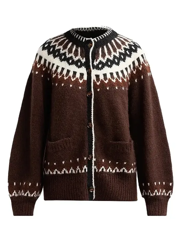 Women's Hue Fair Isle-Inspired Cardigan Women's Hue Fair Isle-Inspired Cardigan