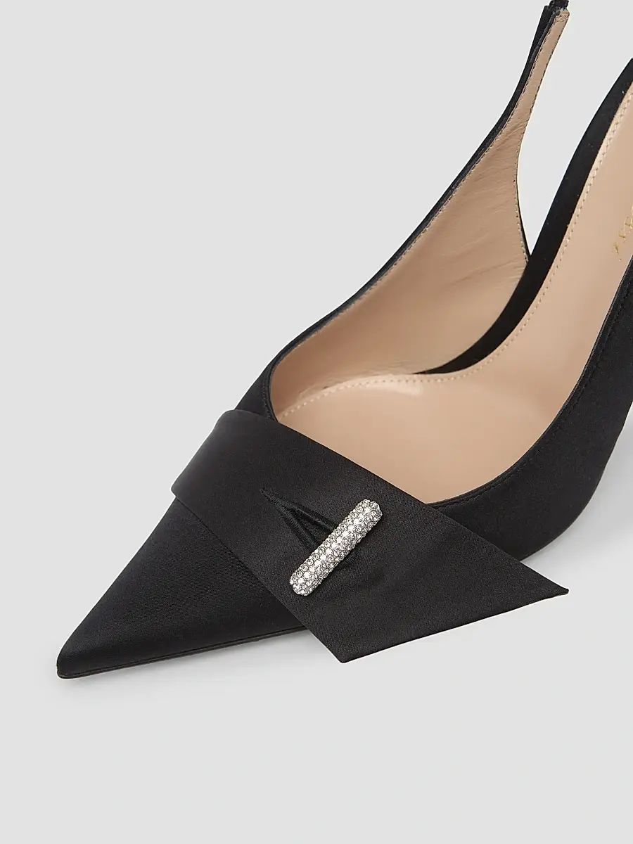 Gianvito Rossi Women's 95MM Embellished Slingback Pumps | Thumbnail 3
