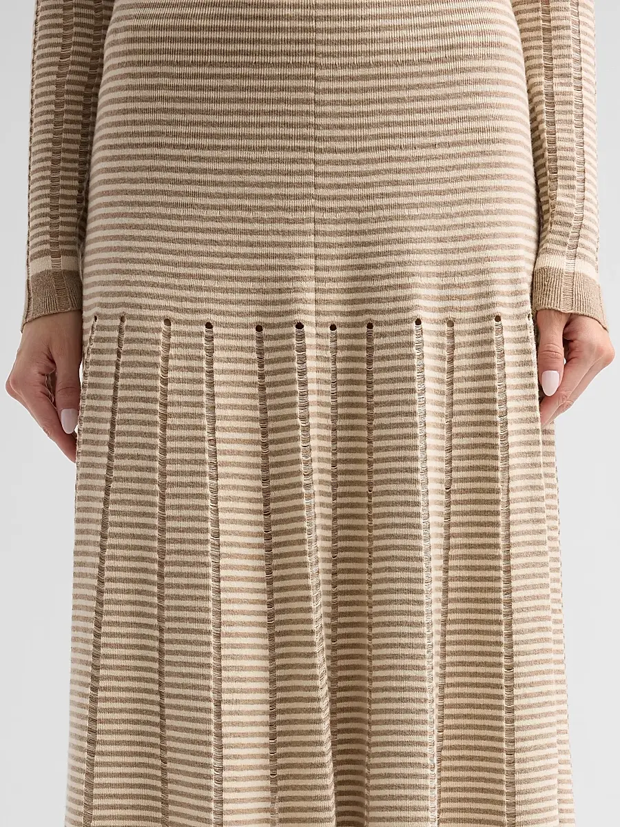 Proenza Schouler White Label Women's Phyllis Ladder Striped Midi Skirt | Thumbnail 5 Proenza Schouler White Label Women's Phyllis Ladder Striped Midi Skirt | Thumbnail 5