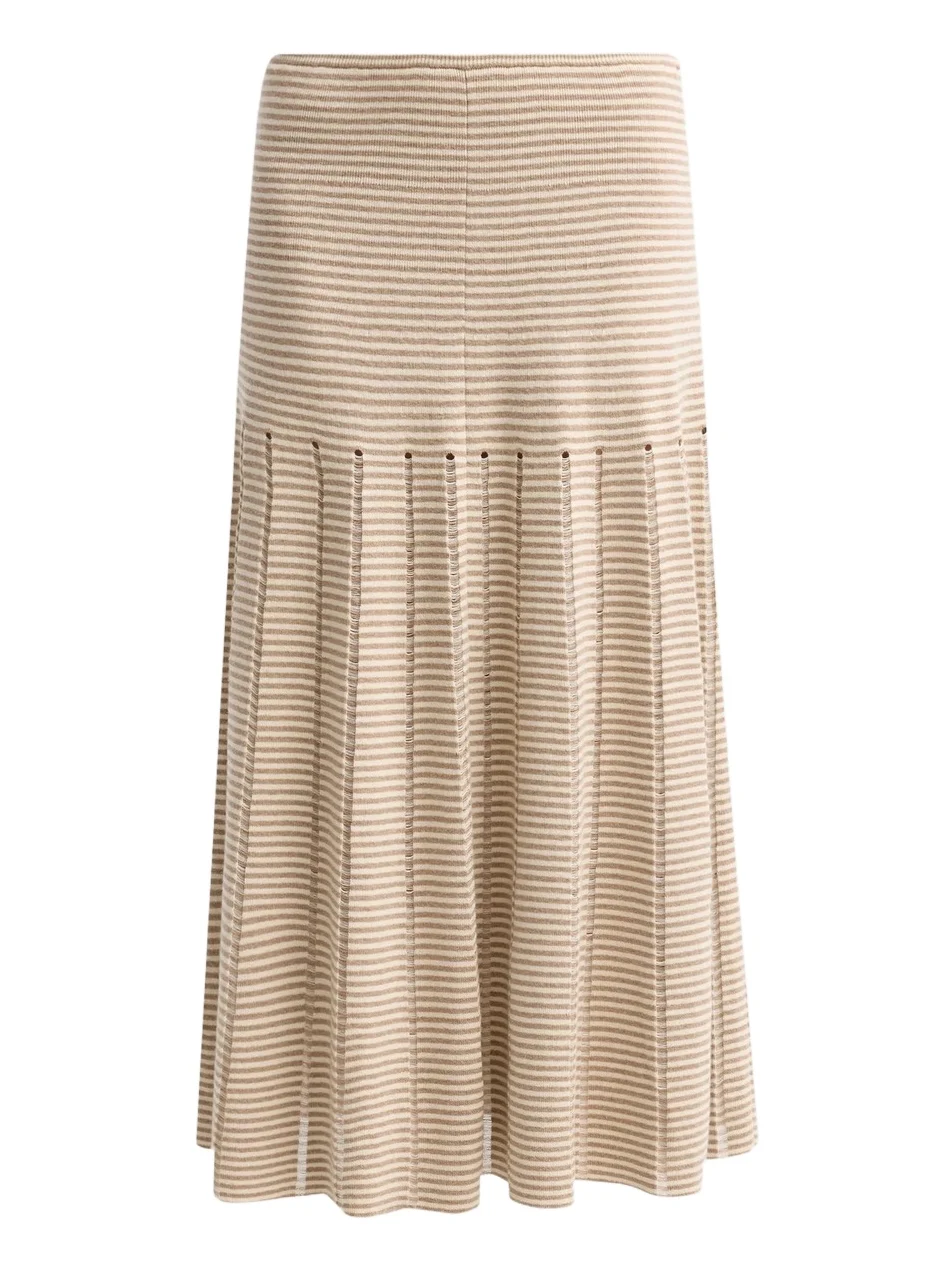 Women's Phyllis Ladder Striped Midi Skirt Women's Phyllis Ladder Striped Midi Skirt