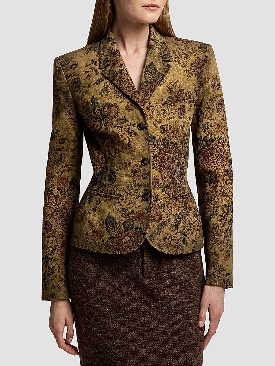 Ralph Lauren Collection Women's Maurice Tapestry Blazer | Thumbnail 4 Ralph Lauren Collection Women's Maurice Tapestry Blazer | Thumbnail 4