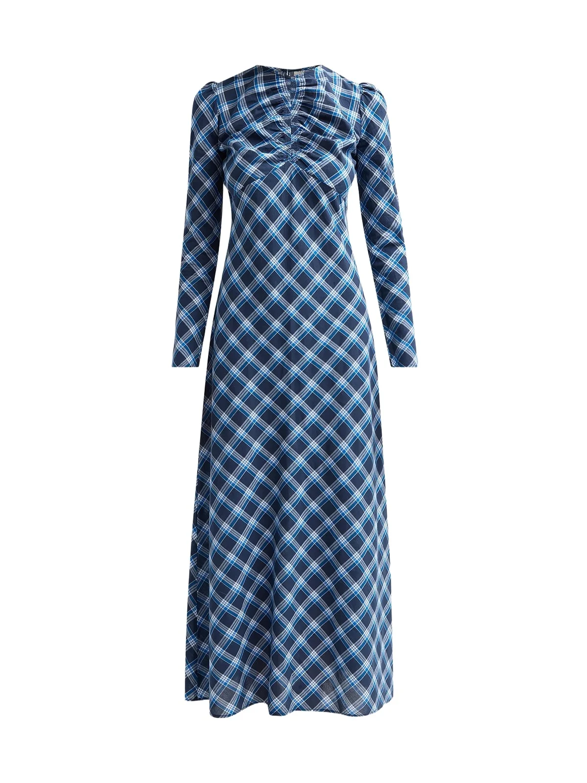 DÔEN Women's Begonia Plaid Cotton Maxi Dress
