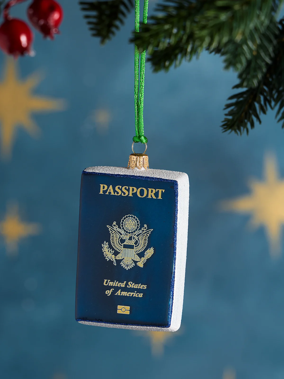 Exclusively Ours Passport Glass Ornament