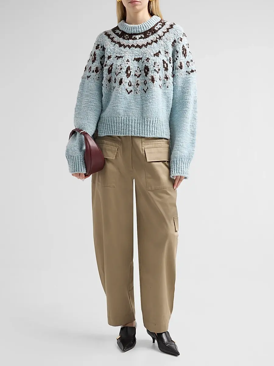 Proenza Schouler White Label Women's Lizzy Fair Isle-Style Sweater | Thumbnail 2 Proenza Schouler White Label Women's Lizzy Fair Isle-Style Sweater | Thumbnail 2