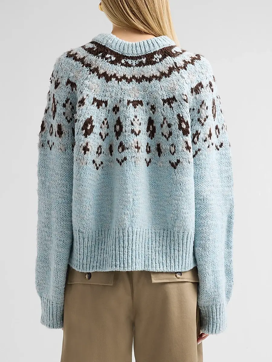 Proenza Schouler White Label Women's Lizzy Fair Isle-Style Sweater | Thumbnail 3 Proenza Schouler White Label Women's Lizzy Fair Isle-Style Sweater | Thumbnail 3