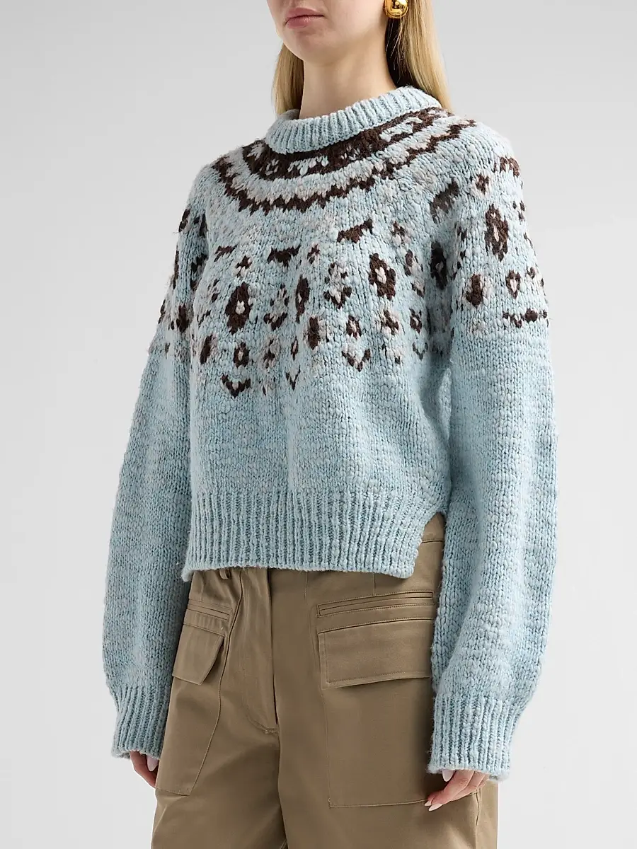 Proenza Schouler White Label Women's Lizzy Fair Isle-Style Sweater | Thumbnail 4 Proenza Schouler White Label Women's Lizzy Fair Isle-Style Sweater | Thumbnail 4