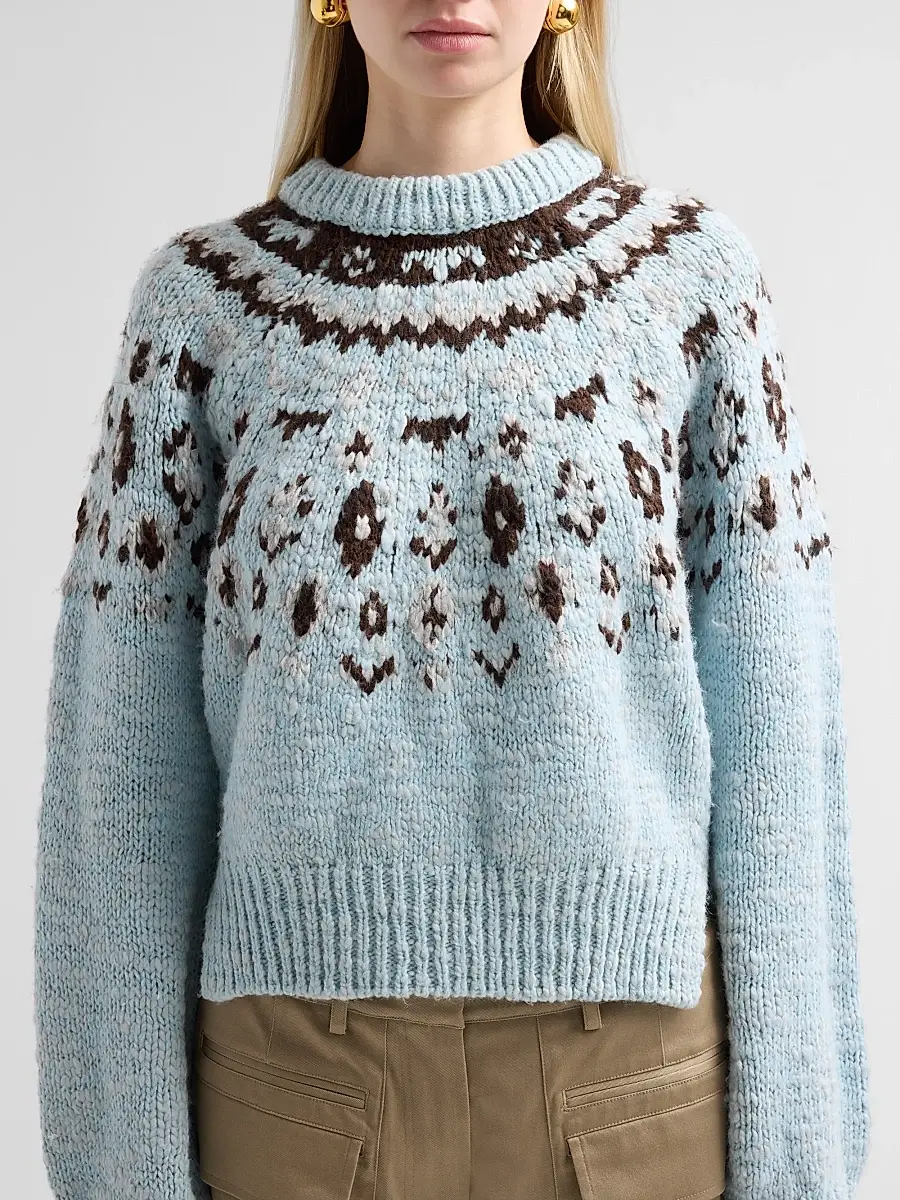 Proenza Schouler White Label Women's Lizzy Fair Isle-Style Sweater | Thumbnail 5 Proenza Schouler White Label Women's Lizzy Fair Isle-Style Sweater | Thumbnail 5