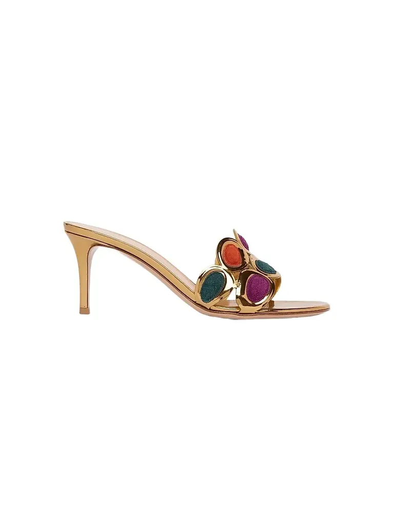 Gianvito Rossi Women's 70MM Leather & Suede Sandals