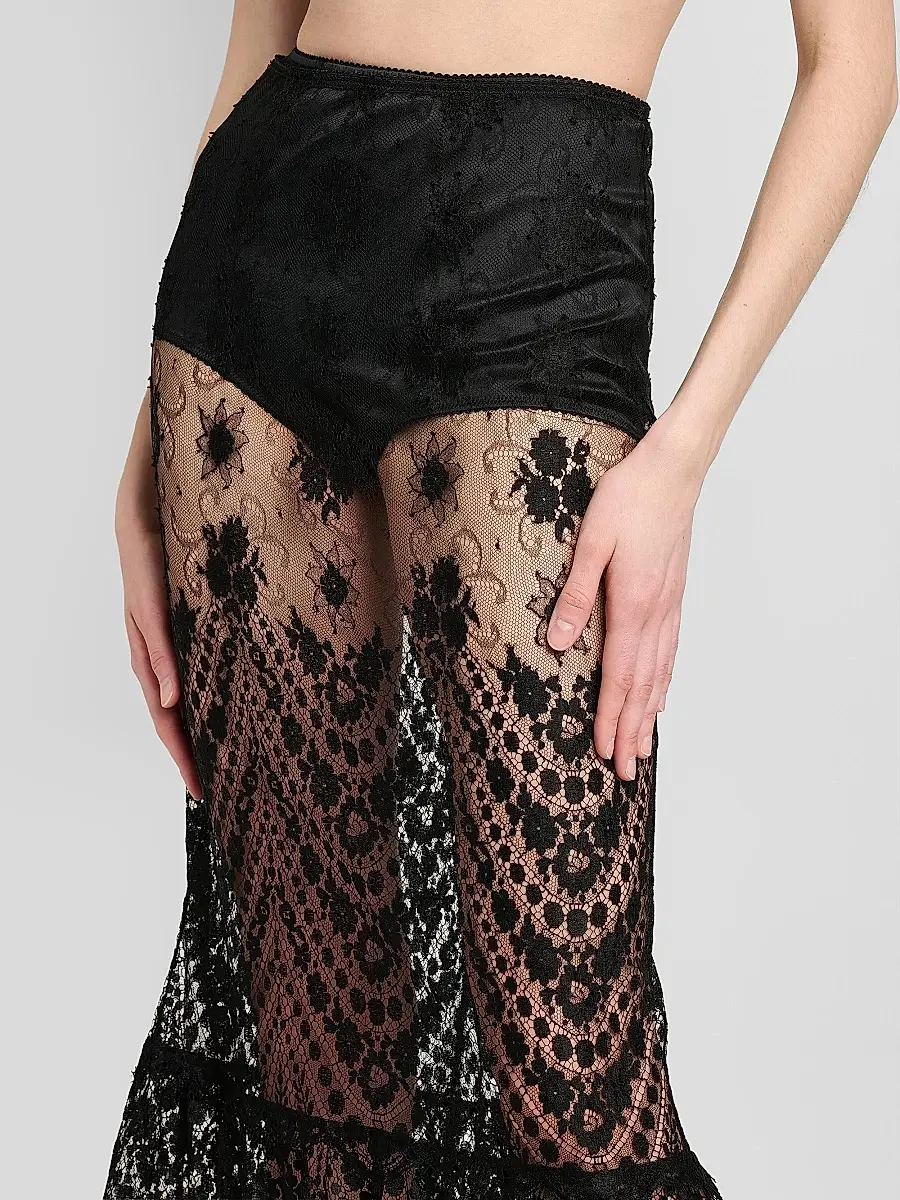 Dolce & Gabbana Women's Pizzo Chantilly Lace Midi Skirt | Thumbnail 5