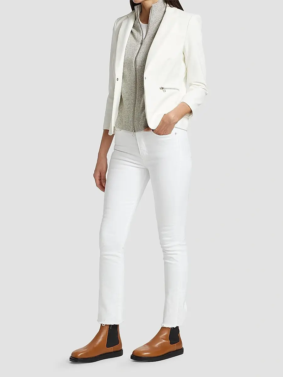 Veronica Beard Women's Uptown Merino Wool & Cashmere Dickey - Grey | Thumbnail 2 Veronica Beard Women's Uptown Merino Wool & Cashmere Dickey - Grey | Thumbnail 2