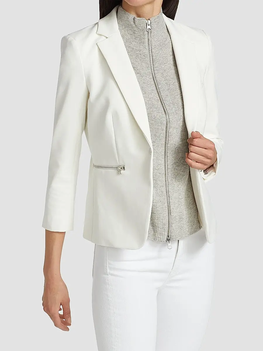 Veronica Beard Women's Uptown Merino Wool & Cashmere Dickey - Grey | Thumbnail 4 Veronica Beard Women's Uptown Merino Wool & Cashmere Dickey - Grey | Thumbnail 4