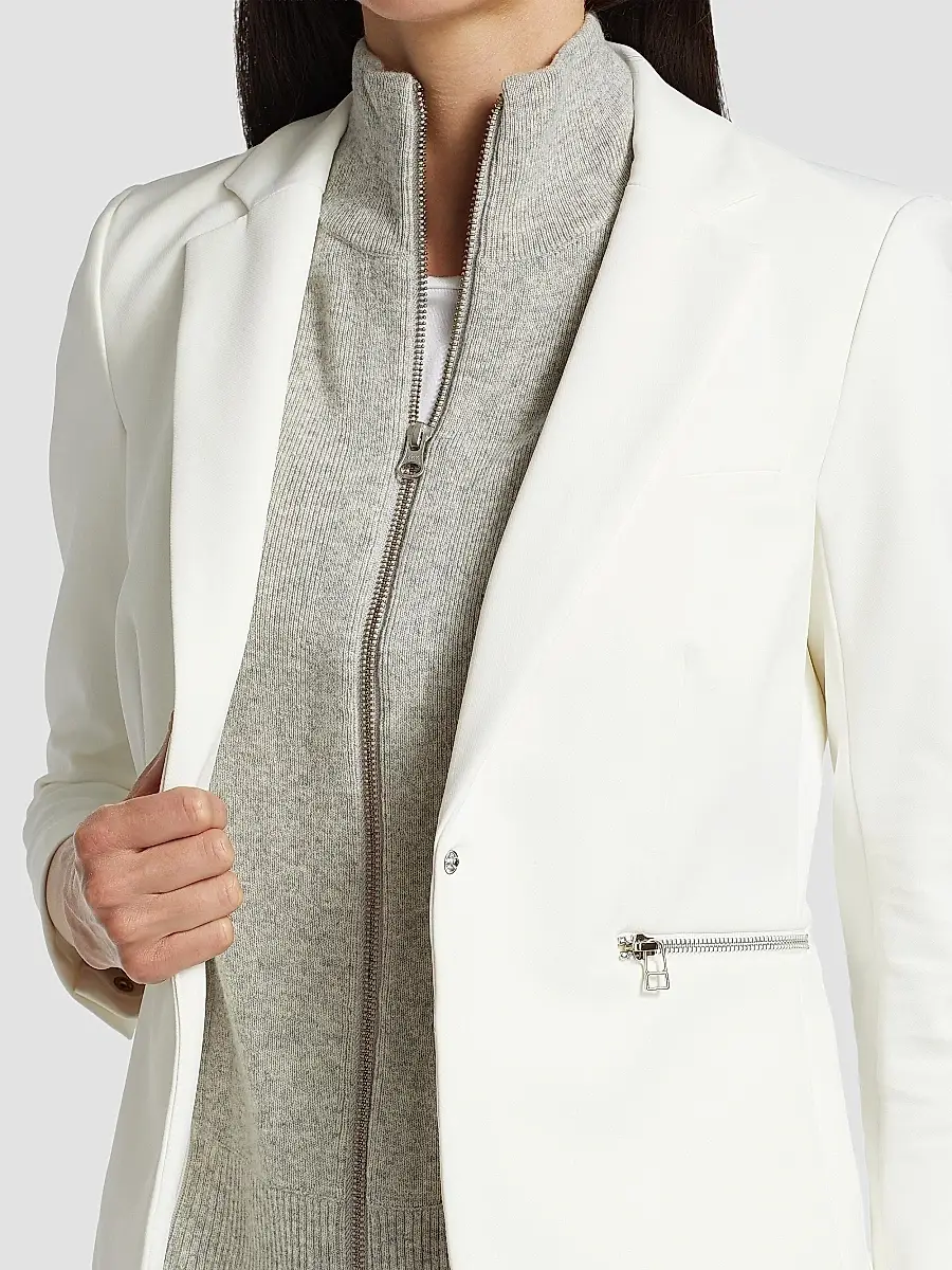 Veronica Beard Women's Uptown Merino Wool & Cashmere Dickey - Grey | Thumbnail 6 Veronica Beard Women's Uptown Merino Wool & Cashmere Dickey - Grey | Thumbnail 6