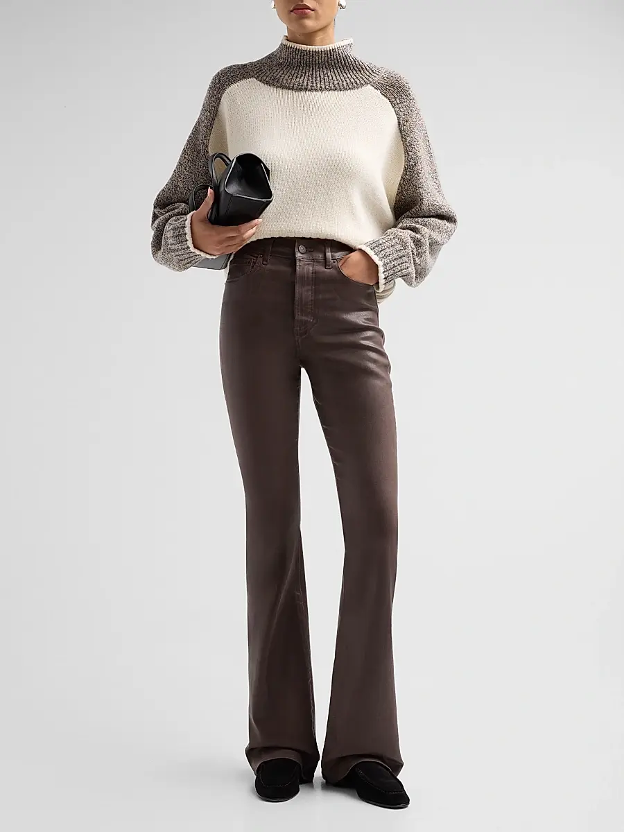 Veronica Beard Women's Beverly Coated Jeans | Thumbnail 2