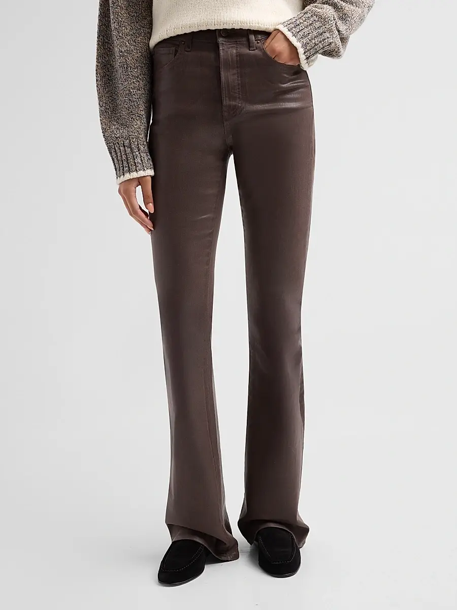 Veronica Beard Women's Beverly Coated Jeans | Thumbnail 4