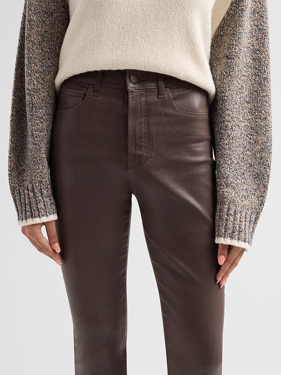 Veronica Beard Women's Beverly Coated Jeans | Thumbnail 5
