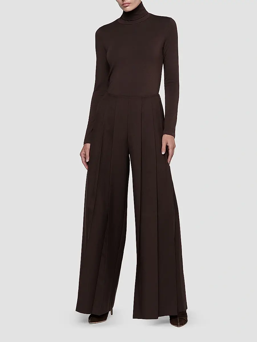 L'Agence Women's Nova Pleated Wide-Leg Pants | Thumbnail 2 L'Agence Women's Nova Pleated Wide-Leg Pants | Thumbnail 2