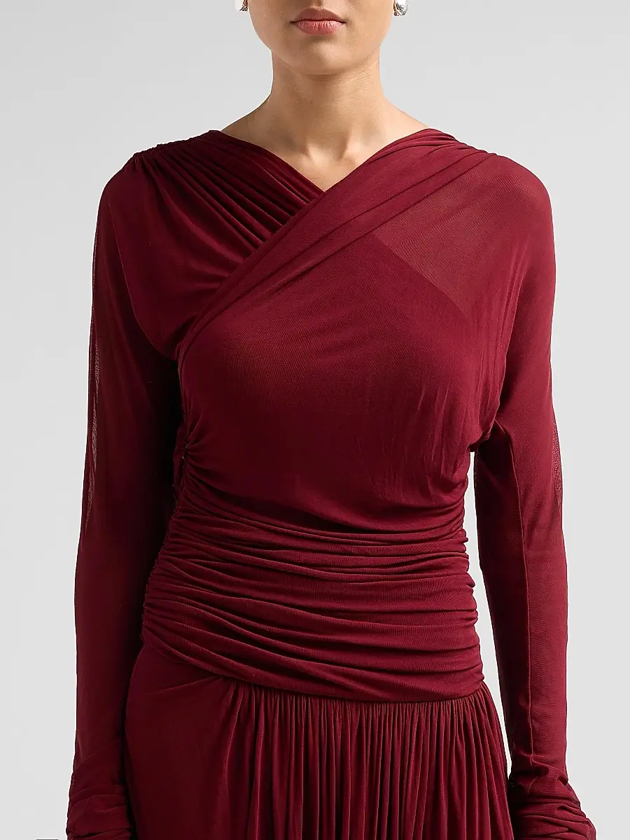 A.L.C. A. L.C. Women's Mailie Ruched Pleated Maxi Dress | Thumbnail 5 A.L.C. A. L.C. Women's Mailie Ruched Pleated Maxi Dress | Thumbnail 5
