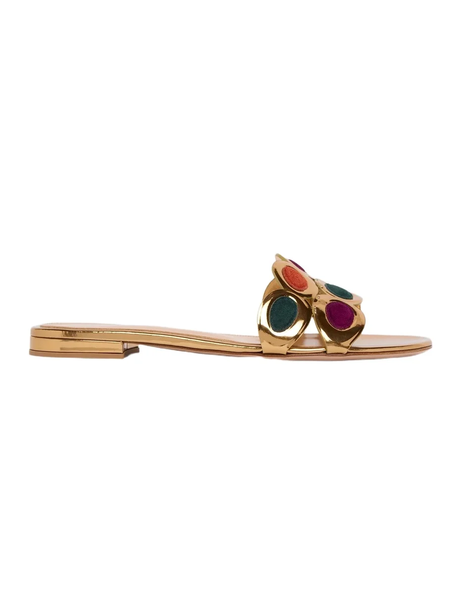Gianvito Rossi Women's Leather & Suede Slip-On Sandals