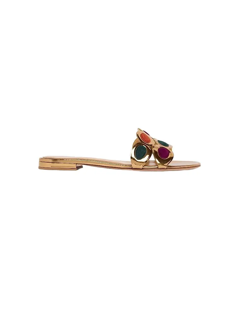 Gianvito Rossi Women's Leather & Suede Slip-On Sandals