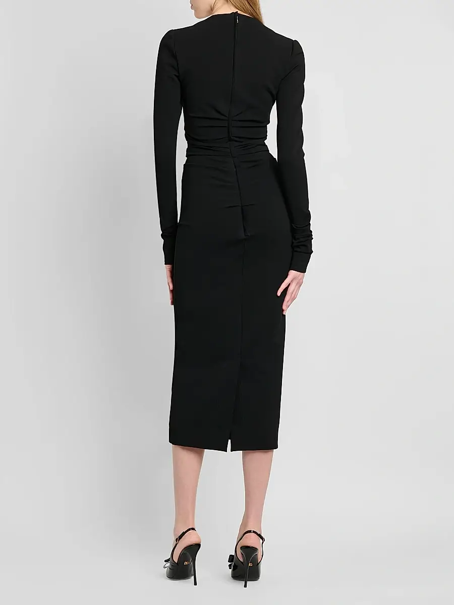 Dolce & Gabbana Women's Jersey Scoopneck Midi Dress | Thumbnail 3 Dolce & Gabbana Women's Jersey Scoopneck Midi Dress | Thumbnail 3