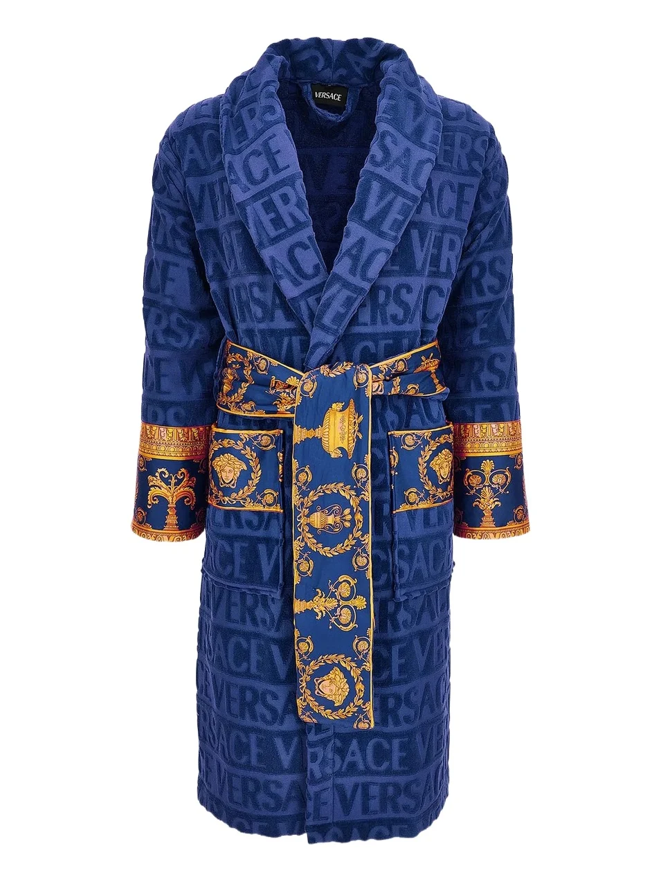 Versace Men's ?Logo Baroque Bathrobe