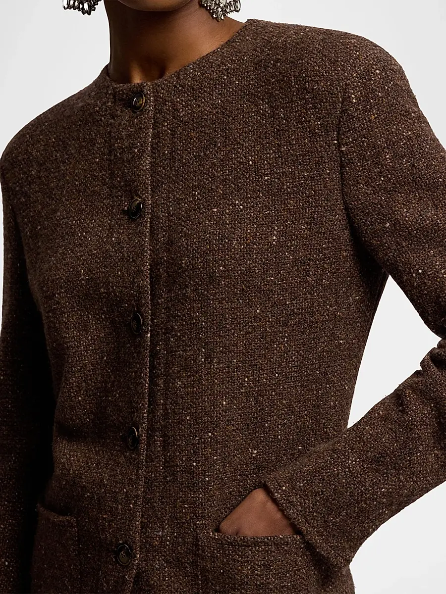 Ralph Lauren Collection Women's Alira Wool-Blend Donegal Tweed Jacket | Thumbnail 7