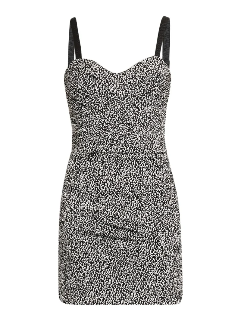Women's Printed Stretch Silk Mini Dress