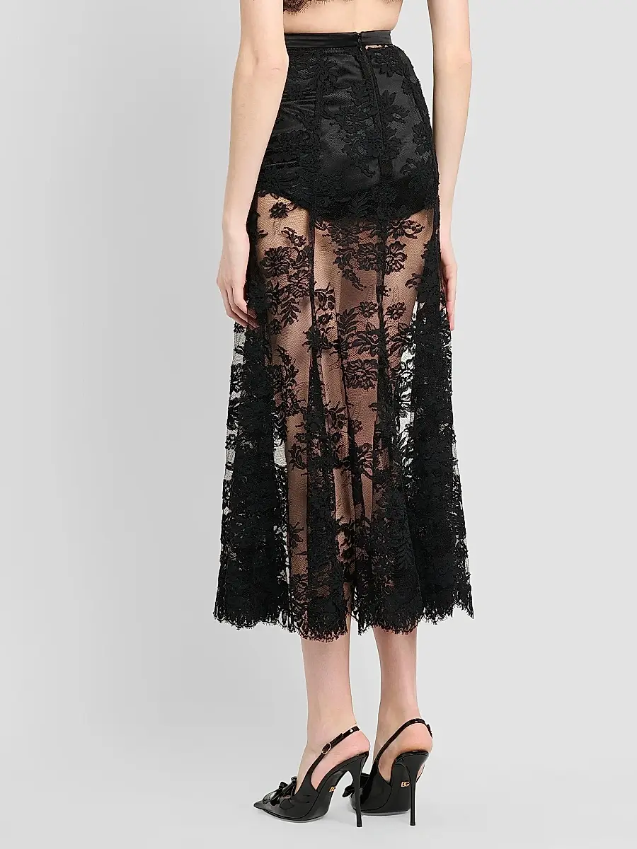 Dolce & Gabbana Women's Pizzo Chantilly Midi Skirt | Thumbnail 3 Dolce & Gabbana Women's Pizzo Chantilly Midi Skirt | Thumbnail 3