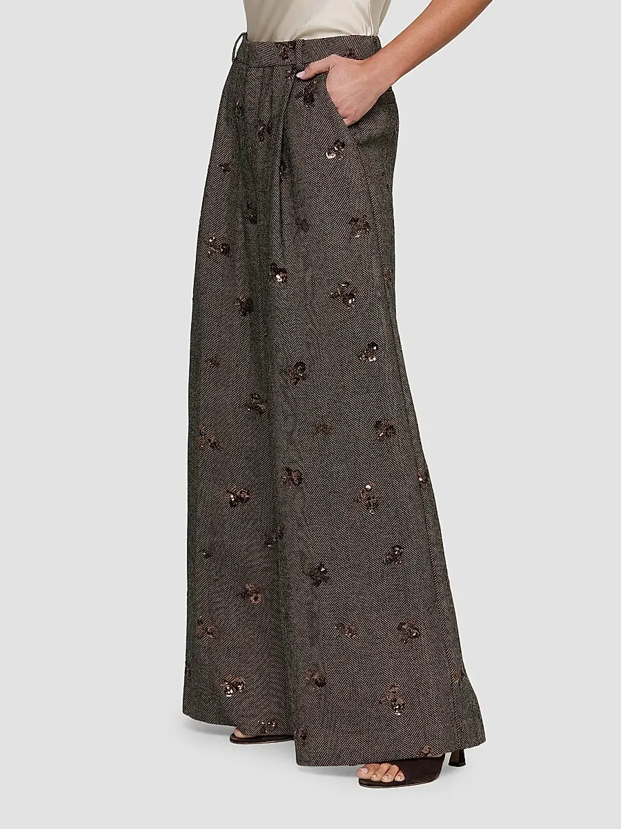 L'Agence Women's Allanah Sequined Herringbone Trousers | Thumbnail 5 L'Agence Women's Allanah Sequined Herringbone Trousers | Thumbnail 5
