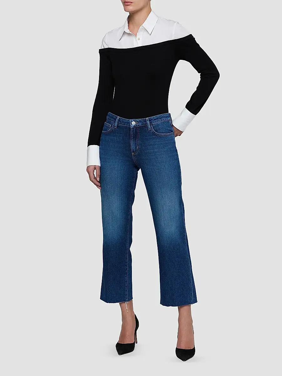 L'Agence Women's Wanda Wide-Leg Crop Jeans | Thumbnail 2 L'Agence Women's Wanda Wide-Leg Crop Jeans | Thumbnail 2