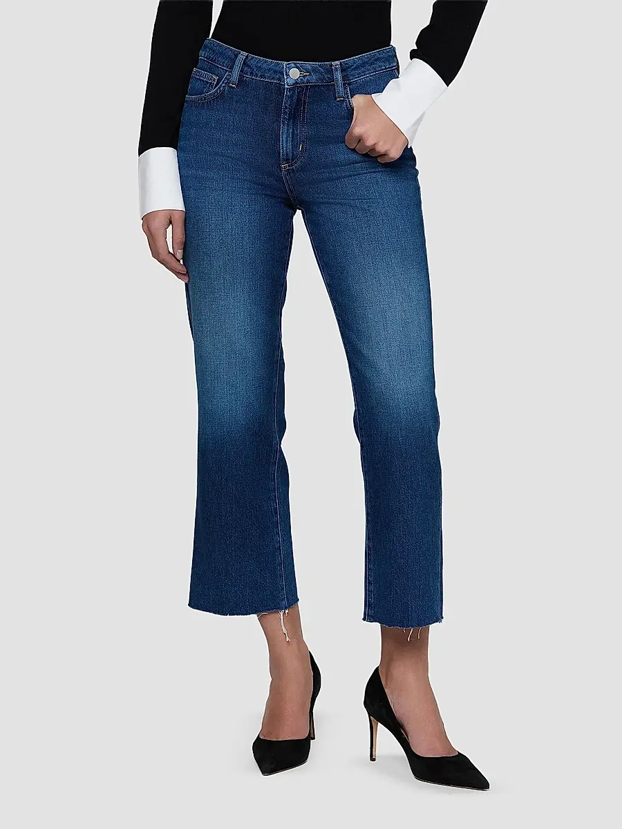 L'Agence Women's Wanda Wide-Leg Crop Jeans | Thumbnail 4 L'Agence Women's Wanda Wide-Leg Crop Jeans | Thumbnail 4