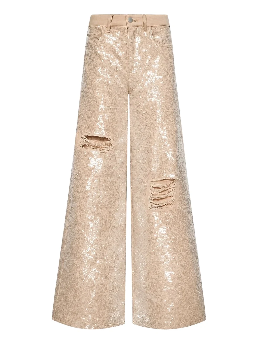 L'Agence Women's Quincy Sequined Wide-Leg Jeans