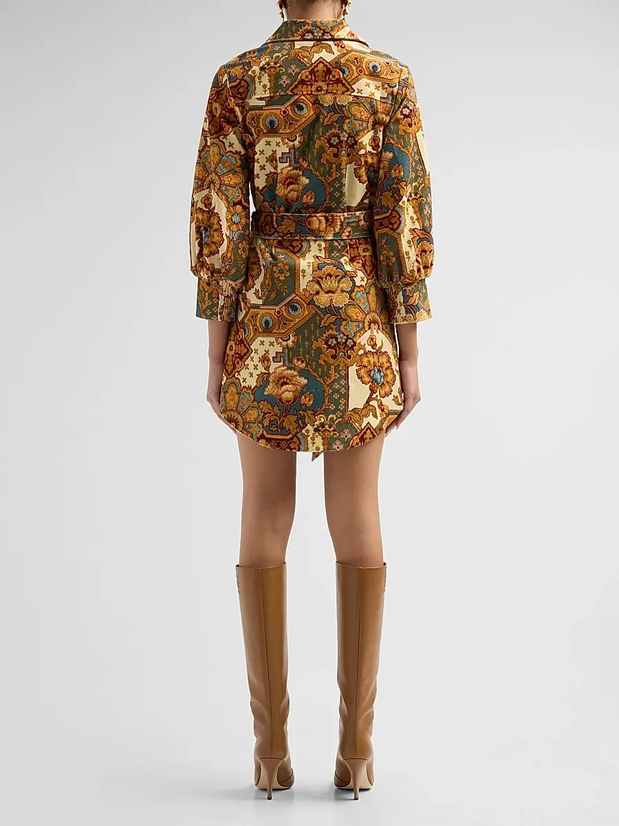 Cara Cara Women's Villena Paisley Mini Shirtdress | Thumbnail 3 Cara Cara Women's Villena Paisley Mini Shirtdress | Thumbnail 3