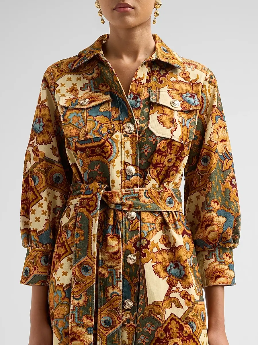 Cara Cara Women's Villena Paisley Mini Shirtdress | Thumbnail 5 Cara Cara Women's Villena Paisley Mini Shirtdress | Thumbnail 5