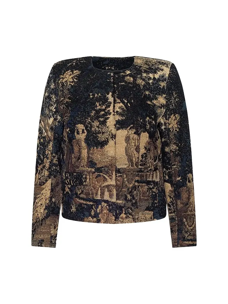 L'Agence Women's Lian Tapestry Collarless Jacket