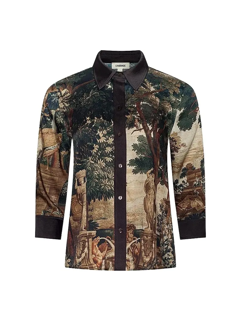 L'Agence Women's Eulalie Placement Print Blouse