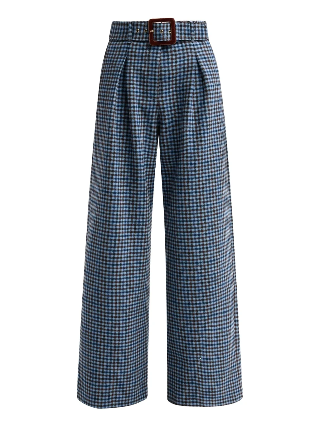 Cara Cara Women's Soho Plaid Wool Wide-Leg Pants